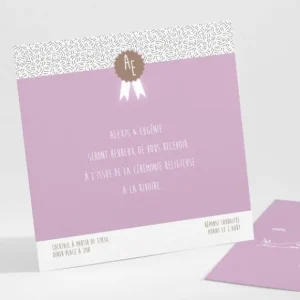 Carton d'invitation mariage Ruban*Faire-part Elégant Discount