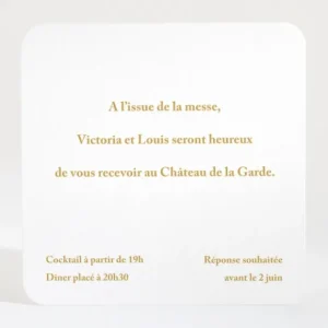 Carton d'invitation mariage Eightees*Faire-part Elégant Best