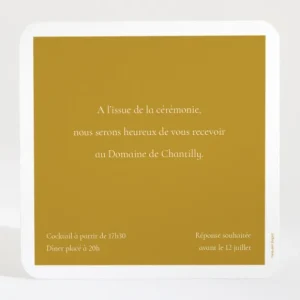 Carton d'invitation mariage Bel amour*Faire-part Elégant Sale