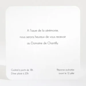 Carton d'invitation mariage Virtuosite*Faire-part Elégant Fashion