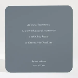Carton d'invitation mariage Vendee*Faire-part Elégant Fashion