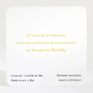Carton d'invitation mariage Tendre Floraison*Faire-part Elégant Discount