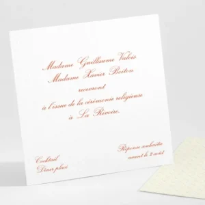 Carton d'invitation mariage Classique scandinave*Faire-part Elégant Sale