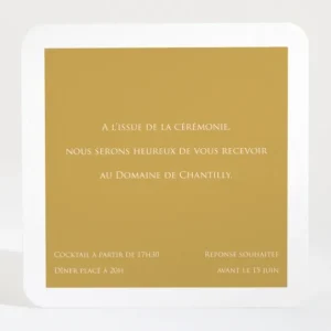 Carton d'invitation mariage Symphonie*Faire-part Elégant New