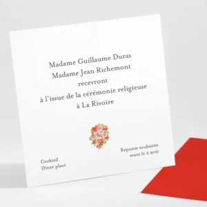 Carton d'invitation mariage Napoleon III*Faire-part Elégant Sale