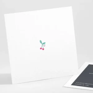 Carton d'invitation mariage Cherry cherry vif*Faire-part Elégant Hot