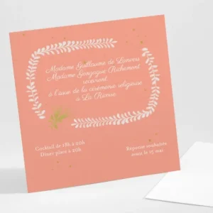 Carton d'invitation mariage Arlette & Albin*Faire-part Elégant Discount