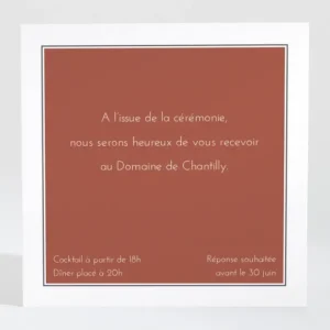 Carton d'invitation mariage Herbier*Faire-part Elégant Outlet
