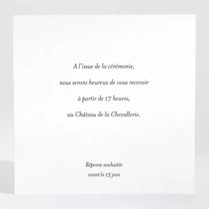Carton d'invitation mariage Vendee*Faire-part Elégant Fashion