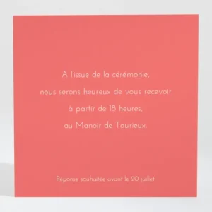 Carton d'invitation mariage Garden party*Faire-part Elégant Best