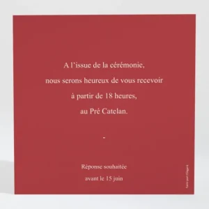 Carton d'invitation mariage Boheme chic*Faire-part Elégant Sale