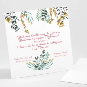 Carton d'invitation mariage Millefeuille*Faire-part Elégant Best