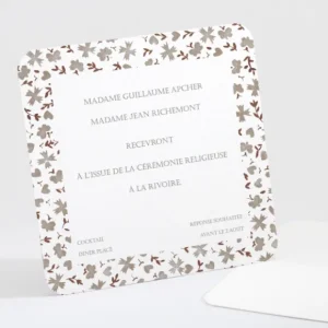 Carton d'invitation mariage Liberty leger*Faire-part Elégant Online