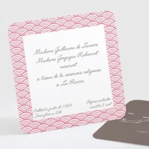Carton d'invitation mariage Pattern tendance vague*Faire-part Elégant Fashion