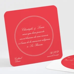 Carton d'invitation mariage Medaillon elegant*Faire-part Elégant Online