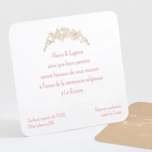 Carton d'invitation mariage Jolie grappe*Faire-part Elégant Outlet