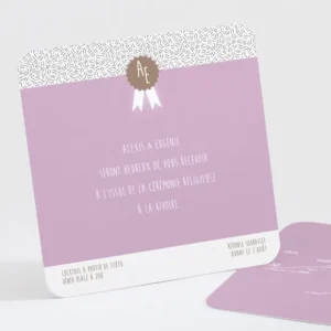 Carton d'invitation mariage Ruban*Faire-part Elégant Discount