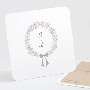 Carton d'invitation mariage Bel amour*Faire-part Elégant Sale
