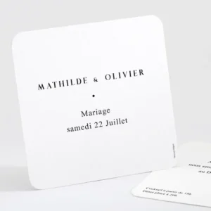 Carton d'invitation mariage Cliche*Faire-part Elégant Hot