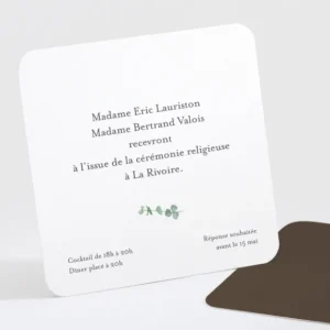 Carton d'invitation mariage Eucalyptus*Faire-part Elégant Online