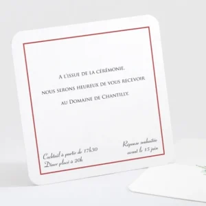 Carton d'invitation mariage Jardin tropical*Faire-part Elégant Outlet