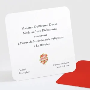 Carton d'invitation mariage Napoleon III*Faire-part Elégant Sale