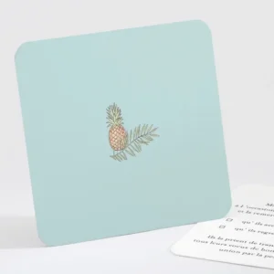 Carton reponse mariage Ananas*Faire-part Elégant Hot