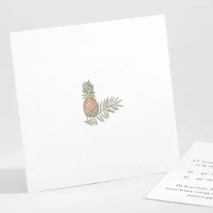 Carton reponse mariage Ananas*Faire-part Elégant Hot