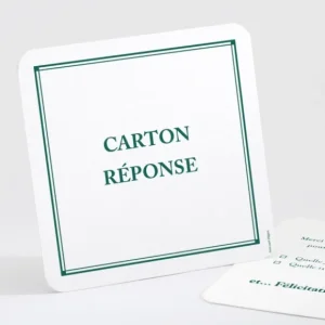 Carton reponse mariage Contemporain*Faire-part Elégant Sale