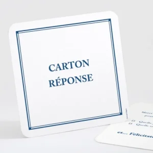 Carton reponse mariage Contemporain*Faire-part Elégant Sale