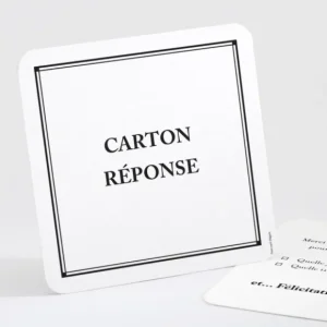 Carton reponse mariage Contemporain*Faire-part Elégant Sale