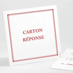 Carton reponse mariage Contemporain*Faire-part Elégant Sale