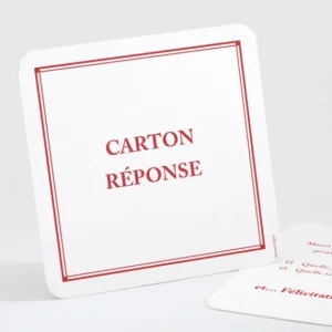 Carton reponse mariage Contemporain*Faire-part Elégant Sale