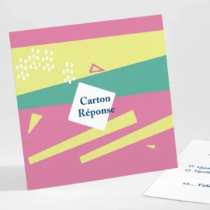 Carton reponse mariage Eightees*Faire-part Elégant Fashion