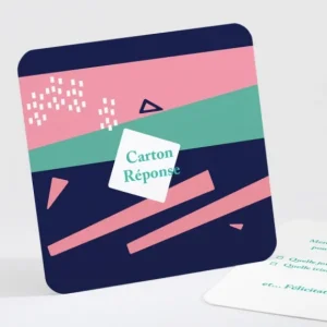 Carton reponse mariage Eightees*Faire-part Elégant Fashion