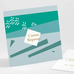 Carton reponse mariage Eightees*Faire-part Elégant Fashion