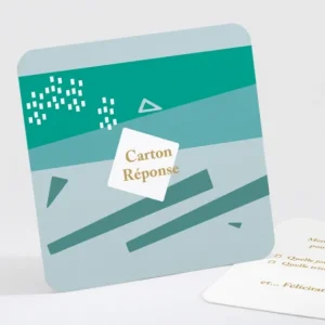 Carton reponse mariage Eightees*Faire-part Elégant Fashion