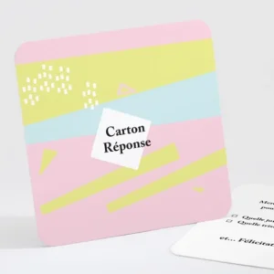 Carton reponse mariage Eightees*Faire-part Elégant Fashion
