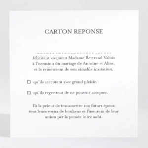 Carton reponse mariage Eucalyptus*Faire-part Elégant Fashion