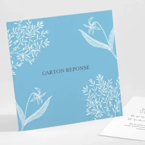 Carton reponse mariage Feuillage chic*Faire-part Elégant Sale