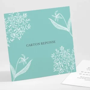 Carton reponse mariage Feuillage chic*Faire-part Elégant Sale