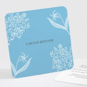 Carton reponse mariage Feuillage chic*Faire-part Elégant Sale