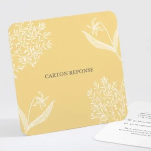 Carton reponse mariage Feuillage chic*Faire-part Elégant Sale