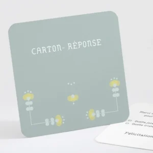 Carton reponse mariage Fifties*Faire-part Elégant Discount