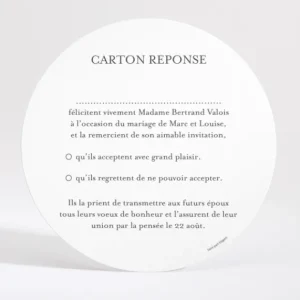 Carton reponse mariage Gypsophile*Faire-part Elégant Online
