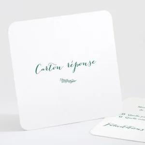 Carton reponse mariage Jolie fleur*Faire-part Elégant Discount
