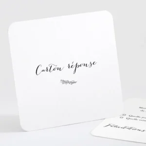 Carton reponse mariage Jolie fleur*Faire-part Elégant Discount