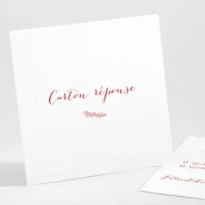 Carton reponse mariage Jolie fleur*Faire-part Elégant Discount