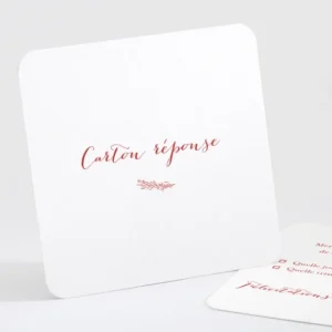 Carton reponse mariage Jolie fleur*Faire-part Elégant Discount