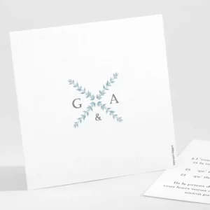 Carton reponse mariage Lauriers*Faire-part Elégant Outlet